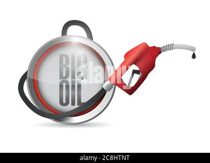 Große Ölgas-Pumpe Illustration Design auf weißem Hintergrund Stock Vektor