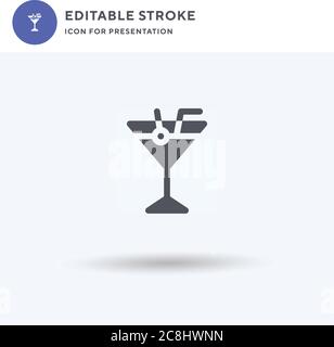 Manhattan Icon Vektor, gefüllt flaches Zeichen, solides Piktogramm isoliert auf weiß, Logo Illustration. Manhattan Symbol für Präsentation. Stock Vektor