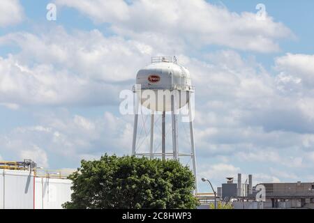 Tyson Foods Schweinefleischverarbeitungsanlage in Columbus Junction, Iowa, USA Stockfoto