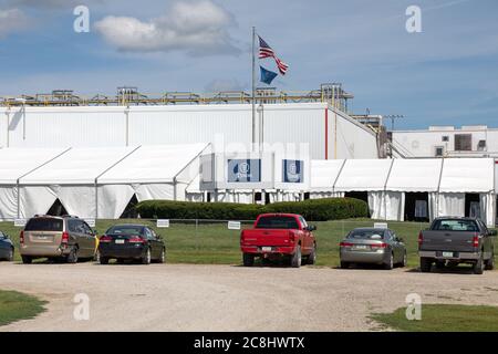 Tyson Foods Schweinefleischverarbeitungsanlage in Columbus Junction, Iowa, USA Stockfoto