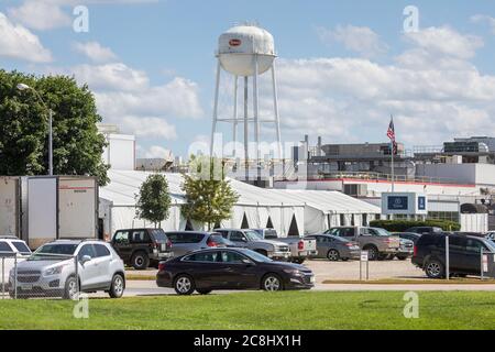 Tyson Foods Schweinefleischverarbeitungsanlage in Columbus Junction, Iowa, USA Stockfoto