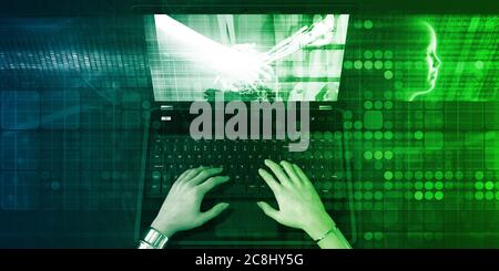 Online Privacy Security Threat Abstrakt Hintergrund Kunst Stockfoto