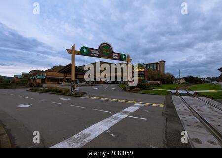 Eintritt zum Mill Casino und Hotel in Coos Bay, Oregon Stockfoto