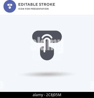 Kaufen Icon Vektor, gefüllt flache Zeichen, solide Piktogramm isoliert auf weiß, Logo-Illustration. Kaufen Symbol für Präsentation. Stock Vektor