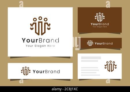 Dieses einfache Logo-Design ist perfekt für Anwälte oder verwandte Gesetze Stock Vektor