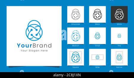 Dieses Logo-Design ist perfekt für die Sicherheitstechnologie von Geschäftsanwendungen Stock Vektor