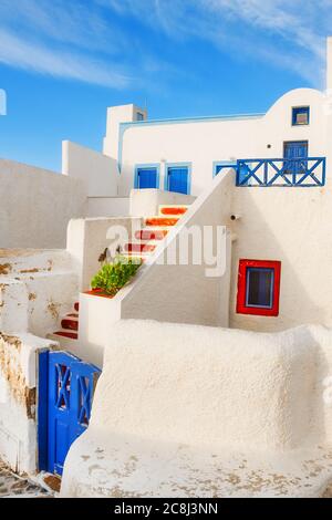 Allgemeine Architektur Details, Oia, Santorini Stockfoto