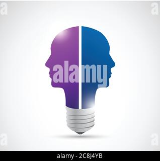 Brainstorming Menschen Konzept. Illustration Design auf einem weißen Hintergrund Stock Vektor