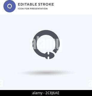 Ouroboros Icon Vektor, gefülltes flaches Zeichen, solides Piktogramm isoliert auf weiß, Logo Illustration. Ouroboros Symbol für die Präsentation. Stock Vektor