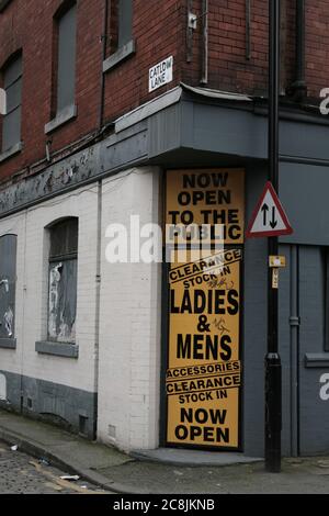 Ecke Catlow Lane und Red Lion Street, Northern Quarter, Manchester, England, Großbritannien, 2012 Stockfoto