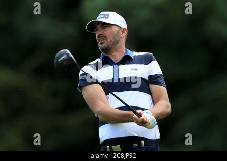 Der französische Gregory Havret schlägt am vierten Tag des Betfred British Masters im Close House Golf Club, Newcastle, ab. Stockfoto