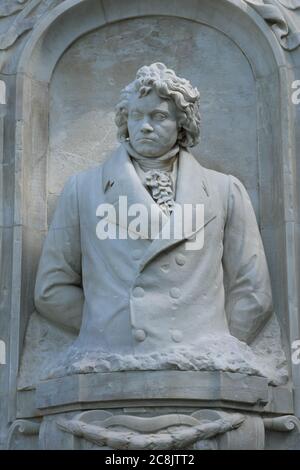 Ludwig van Beethoven Statue im Tiergarten in Berlin Deutschland Stockfoto
