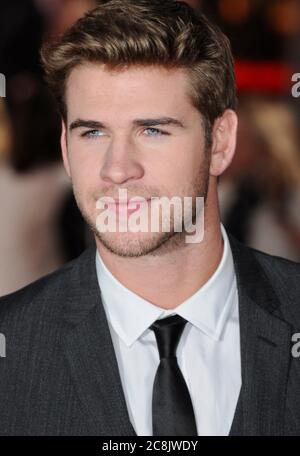 Liam Hemsworth. 'The Hunger Games' - Europa-Premiere, O2 Arena, London. GROSSBRITANNIEN Stockfoto