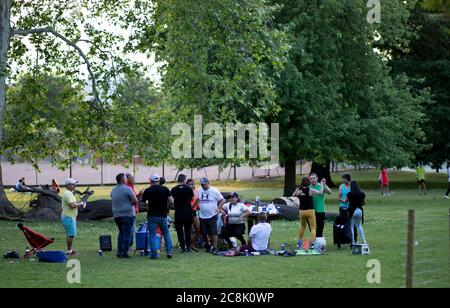 Ruskin Park Party Stockfoto