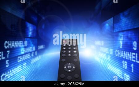 TV Stream - 3D-Rendering Stockfoto