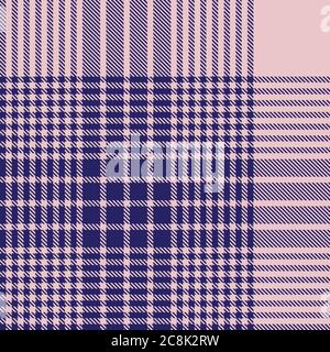 Pink Navy Glen Plaid strukturiertes nahtloses Muster für Mode-Textilien und Grafiken Stockfoto
