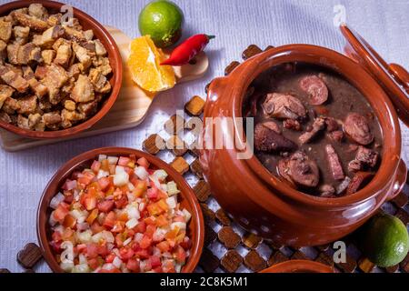 Feijoada, die brasilianische Küche Tradition. Stockfoto