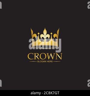 Crown Logo Vorlage Vektor icon Abbildung design Stock Vektor