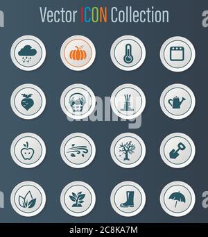 Herbst Symbole gesetzt Stock Vektor