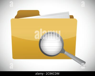 Nachrichtenordner überprüfen das Illustrationsdesign auf weißem Hintergrund Stock Vektor