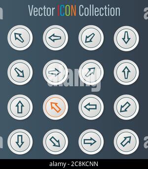 Pfeile, Symbole gesetzt Stock Vektor