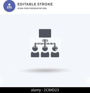 Work Icon Vektor, gefüllt flache Zeichen, solide Piktogramm isoliert auf weiß, Logo-Illustration. Arbeitssymbol für die Präsentation. Stock Vektor