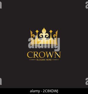 Crown Logo Vorlage Vektor icon Abbildung design Stock Vektor