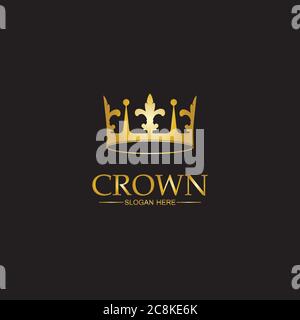 Crown Logo Vorlage Vektor icon Abbildung design Stock Vektor