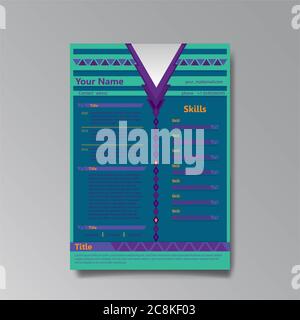 CV Design Vorlage, abstrakte Design Vorlage für Web und Print. Flayer geometrische Seite trendy Design, Banner, Broschüre. Hirring ancet. Stockfoto