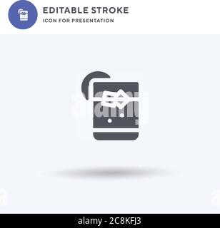 Cuba Libre Icon Vektor, gefüllt flaches Zeichen, solides Piktogramm isoliert auf weiß, Logo-Illustration. Cuba Libre Icon für Präsentation. Stock Vektor