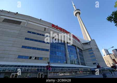 24. Juli 2020, Toronto, Ontario, Kanada. Das Rogers Centre, das Zuhause der Toronto Blue Jays, bleibt leer, während die Blue Jays in Buffalo während der Coronaviurs spielen. Luke Durda/Almay Stockfoto