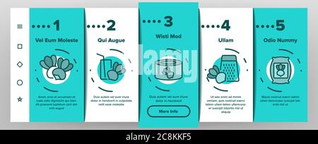 Rübe Landwirtschaftliche Gemüse Onboarding Icons Set Vektor Stock Vektor