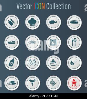 Grillset Symbole Stock Vektor