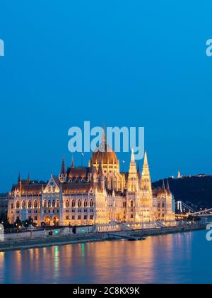 Budapester Parlamentsgebäude in Ungarn Stockfoto