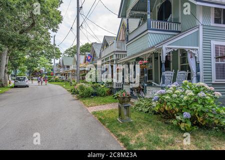 Lebkuchen Hütten auf Martha's Vineyard Stockfoto