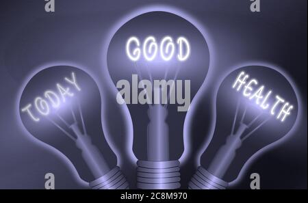 Textzeichen mit guter Gesundheit. Business Foto Text Zustand des Seins kräftig und frei von einer körperlichen oder psychischen Erkrankung realistisch gefärbte Vintage Licht BU Stockfoto