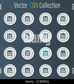 Kalender Icons set Stock Vektor