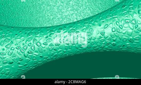 Bunte Hintergrund von Frühlingsgrün durch 3D-Illustration der rauen Oberfläche mit Textur und Tornado-Form in der Mitte gemacht. Schön und Blumen Stockfoto