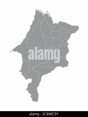 Karte der Maranhao State Regionen Stock Vektor