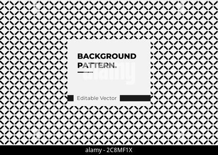 Moderne einfache geometrische Vektor Nahtloses Muster mit schwarzer Linie Stock Vektor