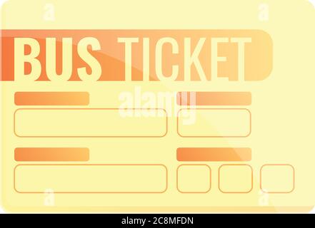 Symbol für Busticket. Cartoon von Bus-Ticket Vektor-Symbol für Web-Design isoliert auf weißem Hintergrund Stock Vektor