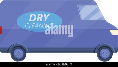 Symbol für das Auto für die chemische Reinigung. Cartoon der Trockenreinigung Auto Vektor-Symbol für Web-Design isoliert auf weißem Hintergrund Stock Vektor