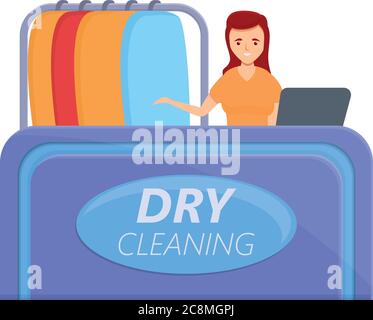 Symbol für den Trockenraum. Cartoon von Trockenreinigungsraum Vektor-Symbol für Web-Design isoliert auf weißem Hintergrund Stock Vektor