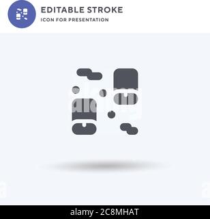 Papier Laternen Icon Vektor, gefüllt flache Zeichen, solides Piktogramm isoliert auf weiß, Logo-Illustration. Papierlaternen-Symbol für Präsentation. Stock Vektor