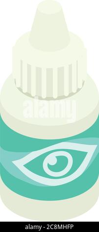 Symbol für die Pipette der Augenlinse. Isometrisches Symbol für das Pipettenvektor-Symbol für das Webdesign auf weißem Hintergrund Stock Vektor