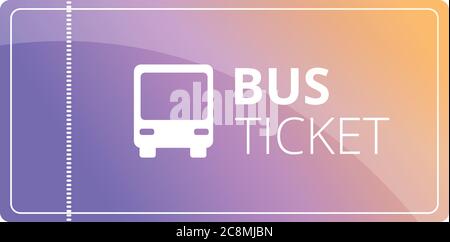 Symbol für das Ticket für den öffentlichen Bus. Cartoon von öffentlichen Bus-Ticket Vektor-Symbol für Web-Design isoliert auf weißem Hintergrund Stock Vektor