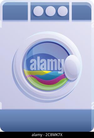 Symbol für Wäschetrockner. Cartoon der Kleidung Pflege Trockner Vektor-Symbol für Web-Design isoliert auf weißem Hintergrund Stock Vektor
