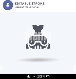 Whale Icon Vektor, gefülltes flaches Schild, solides Piktogramm isoliert auf weiß, Logo Illustration. Whale Icon für Präsentation. Stock Vektor