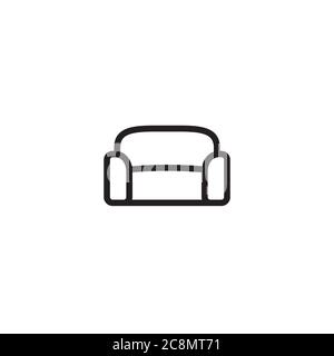 Ein einfaches Sofa Logo / Symbol Design Stock Vektor