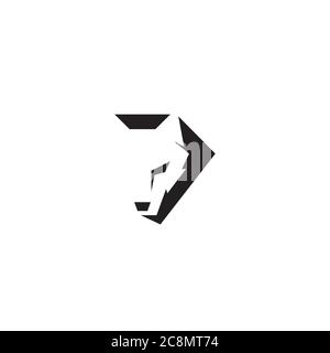 Hunde- oder Wolf-Logo/Icon-Design Stock Vektor